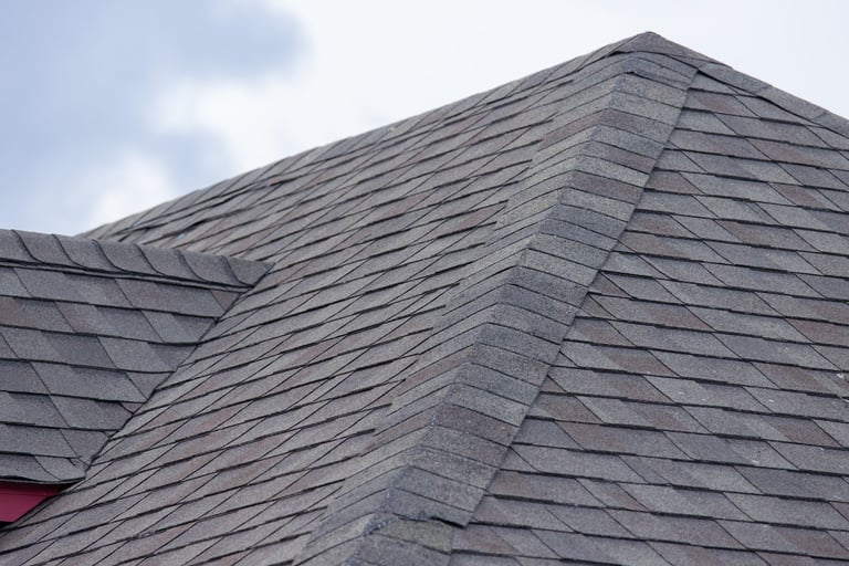Gray and tan shingle roof